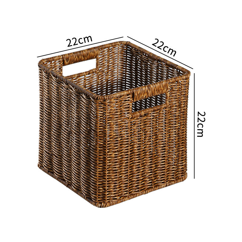 Handcrafted Rectangular Wicker Storage Bin Siopsrl