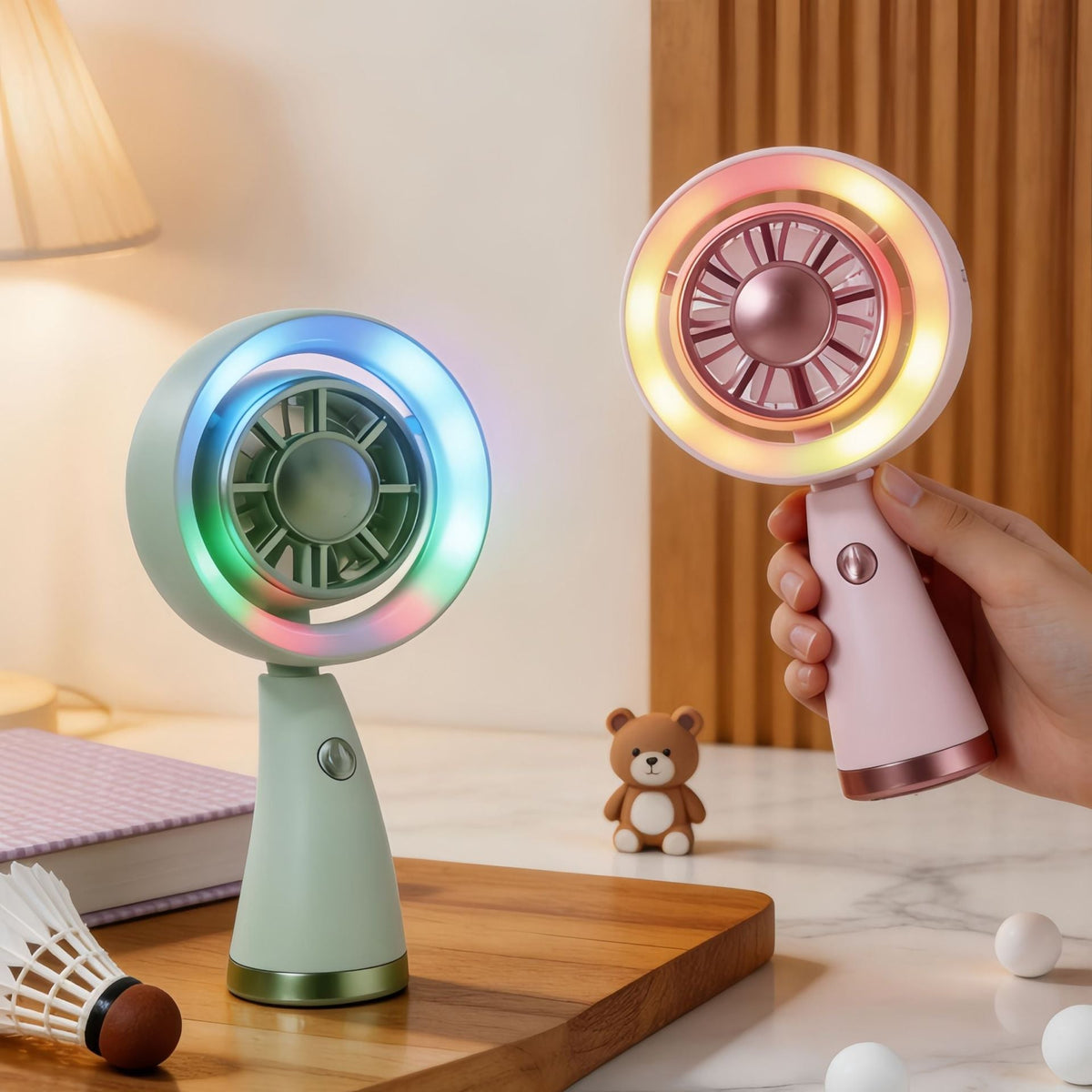 Siopsrl | Ladies portable fan with LED light Siopsrl