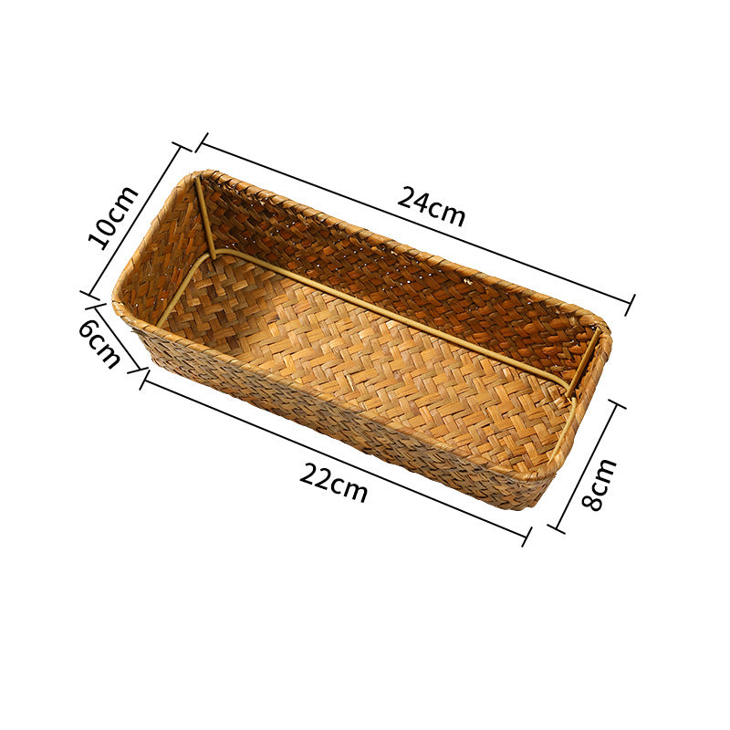 Rectangular Natural Wicker Storage Basket