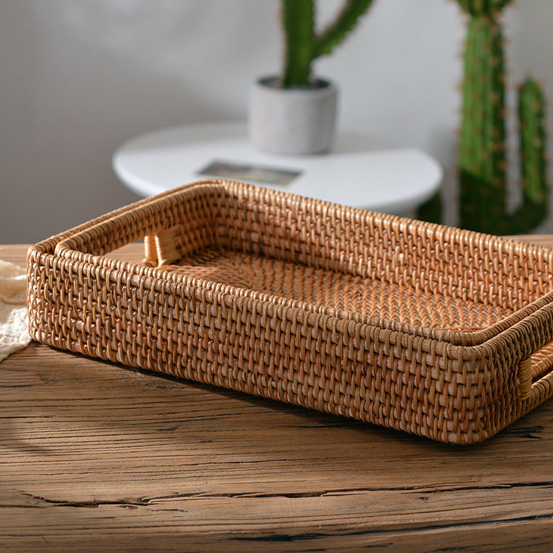 Ladies rectangular serving basket with practical handles Siopsrl