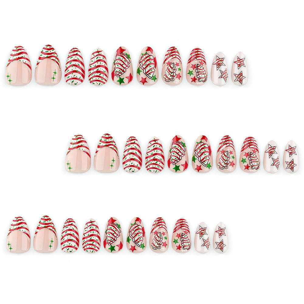 Siopsrl | Festive artificial nails with Christmas motifs Siopsrl