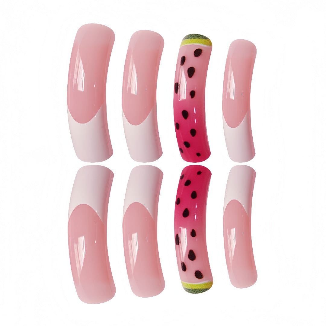Siopsrl | Watermelon-Inspired Press-On Nail Set Siopsrl
