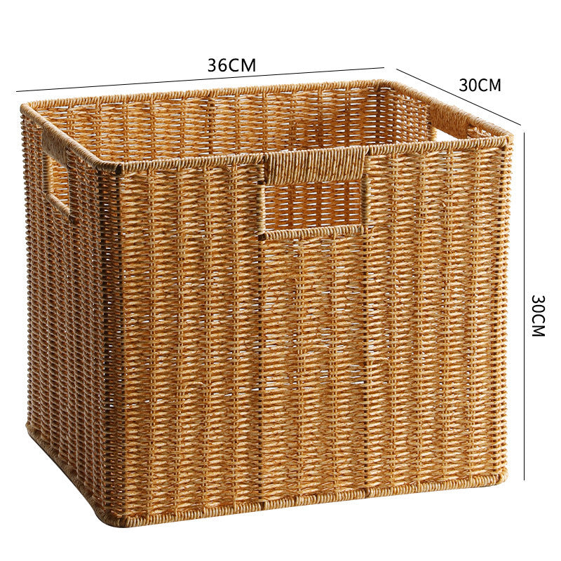 Handcrafted Rectangular Wicker Storage Bin Siopsrl