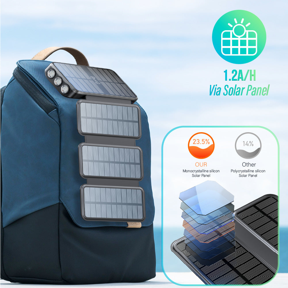 Siopsrl | Solar-powered power bank with LED lights Siopsrl