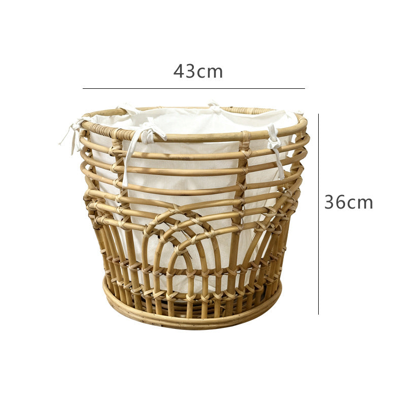 Handcrafted storage basket with fabric insert Siopsrl