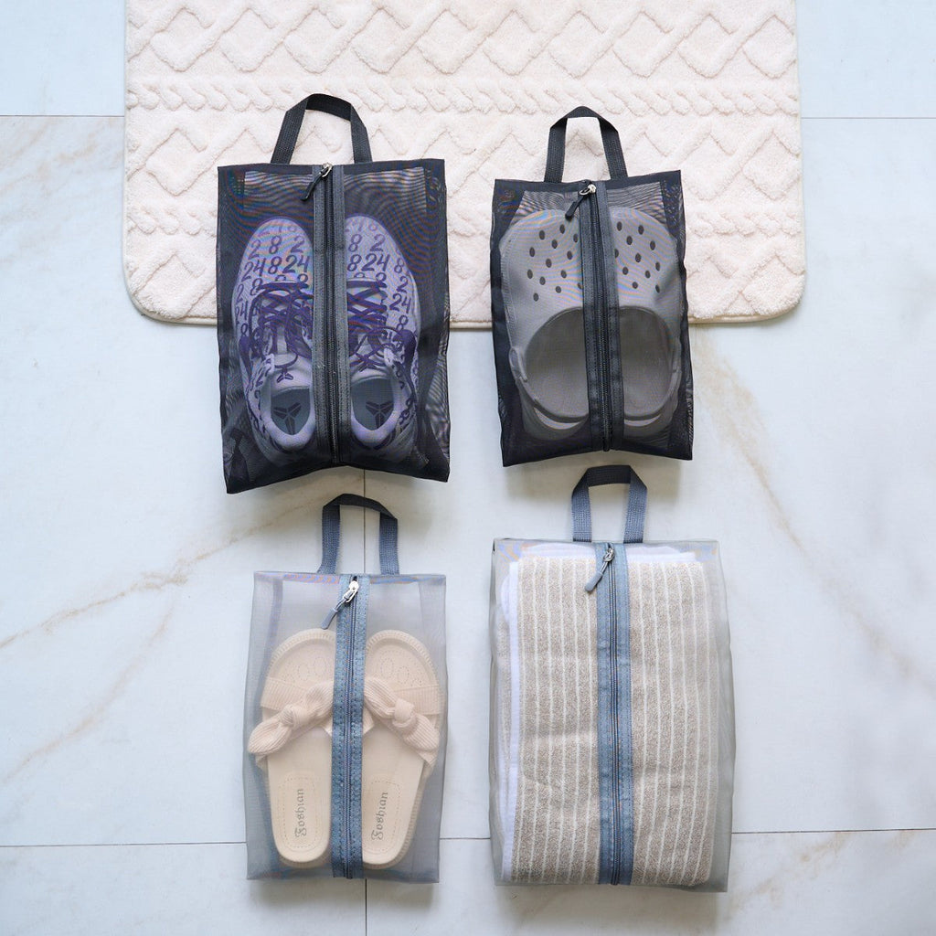 Siopsrl | Transparent Mesh Zipper Shoe Bag with Handle Siopsrl