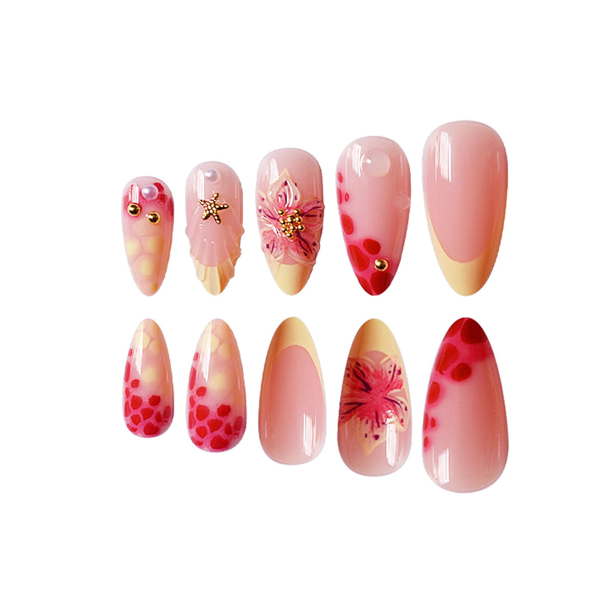 Siopsrl | Floral 3D Press-On Nail Art Siopsrl