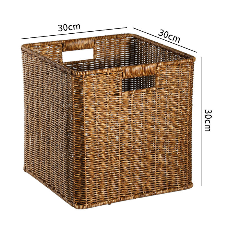 Handcrafted Rectangular Wicker Storage Bin Siopsrl