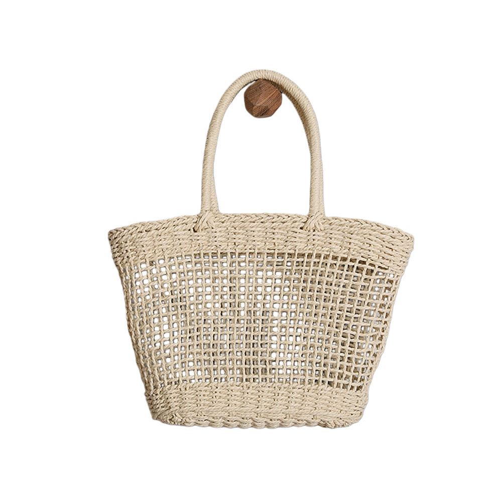 Basket bag made of natural raffia with sturdy carrying handles Siopsrl