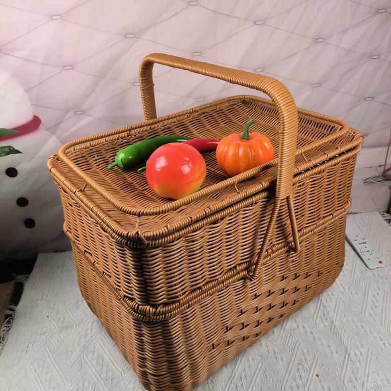 Multi-Compartment Woven Storage Basket Siopsrl