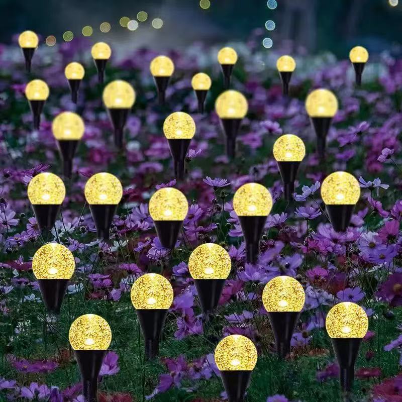 Crescent Moon Solar Garden Stake Lights With Textured Acrylic Diffuser And Warm White LED Siopsrl