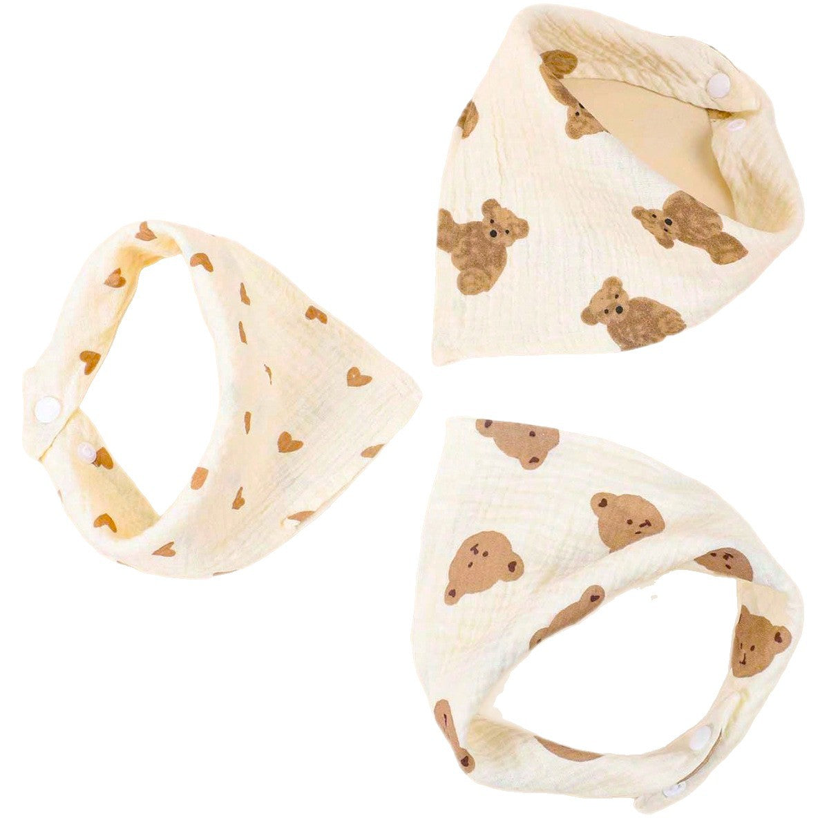 Siopsrl | Soft Cotton Baby Bandana Bib Set Siopsrl