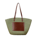 Siopsrl | Fashionable straw bag with leather accents Siopsrl