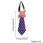 Unisex decorative pet tie with adjustable collar and bow accent
