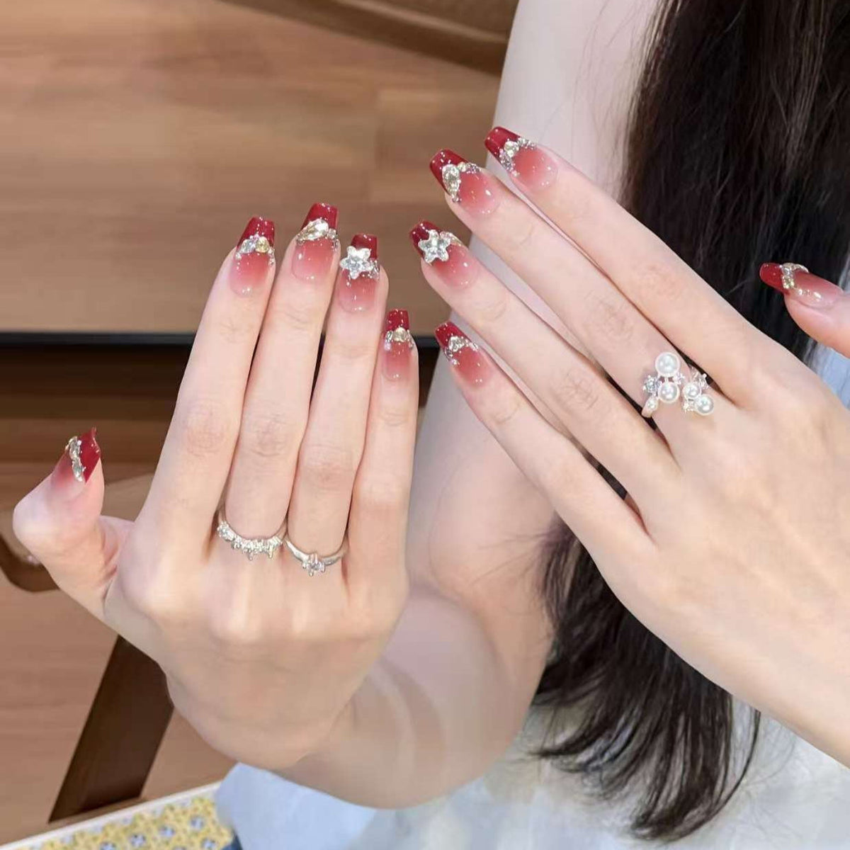 Siopsrl | Decorative Floral Press-On Nails Siopsrl