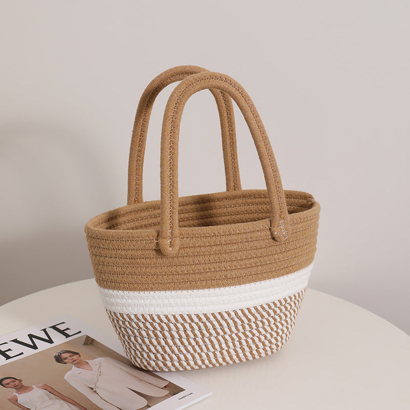 Handmade basket bag with modern accents Siopsrl