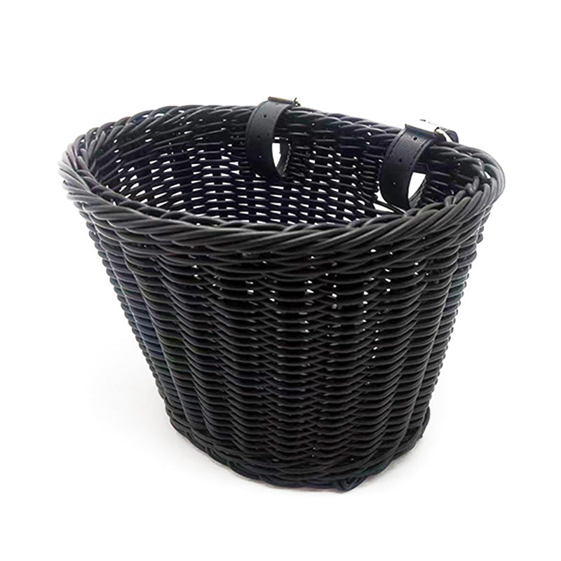 Decorative Woven Storage Basket with Leather Handles Siopsrl