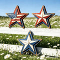 Unisex nan distressed layered farmhouse star wall sculpture with carved dimensional panels Siopsrl