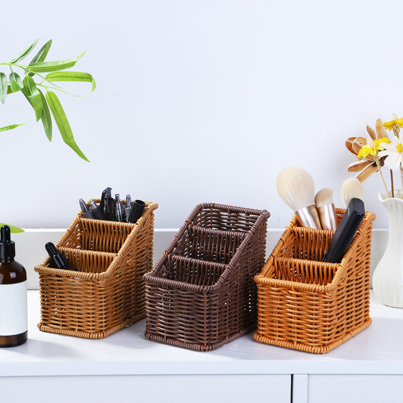 Multi-Compartment Woven Organizer Basket Siopsrl