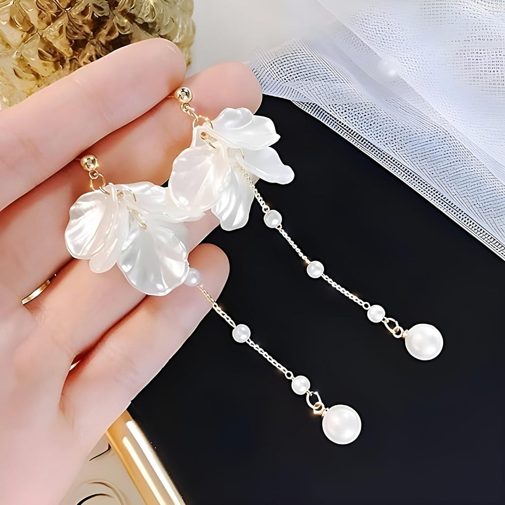 Floral Leaf Drop Earrings Siopsrl