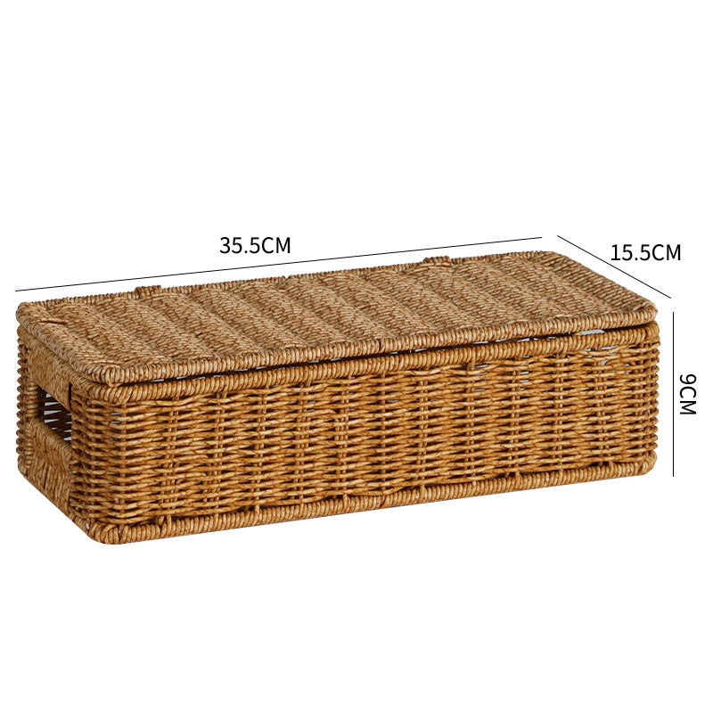 Long Rectangular Woven Storage Basket Siopsrl