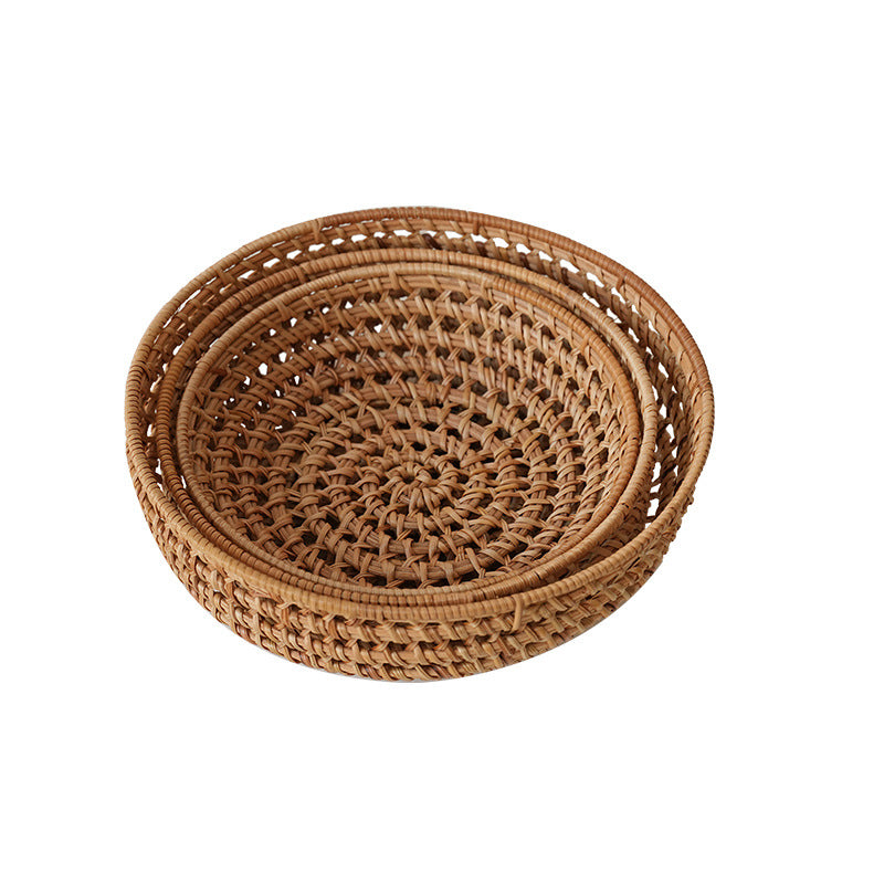 Ladies' round basket made of handwoven natural material Siopsrl