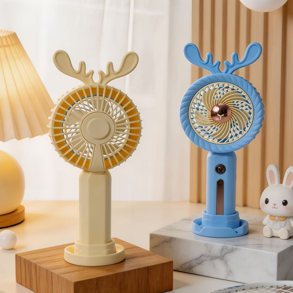 Siopsrl | Women Portable Handheld Fan with Creative Antler Design Siopsrl