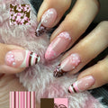 Siopsrl | Artificial Fingernails In Elegant Floral Design Siopsrl
