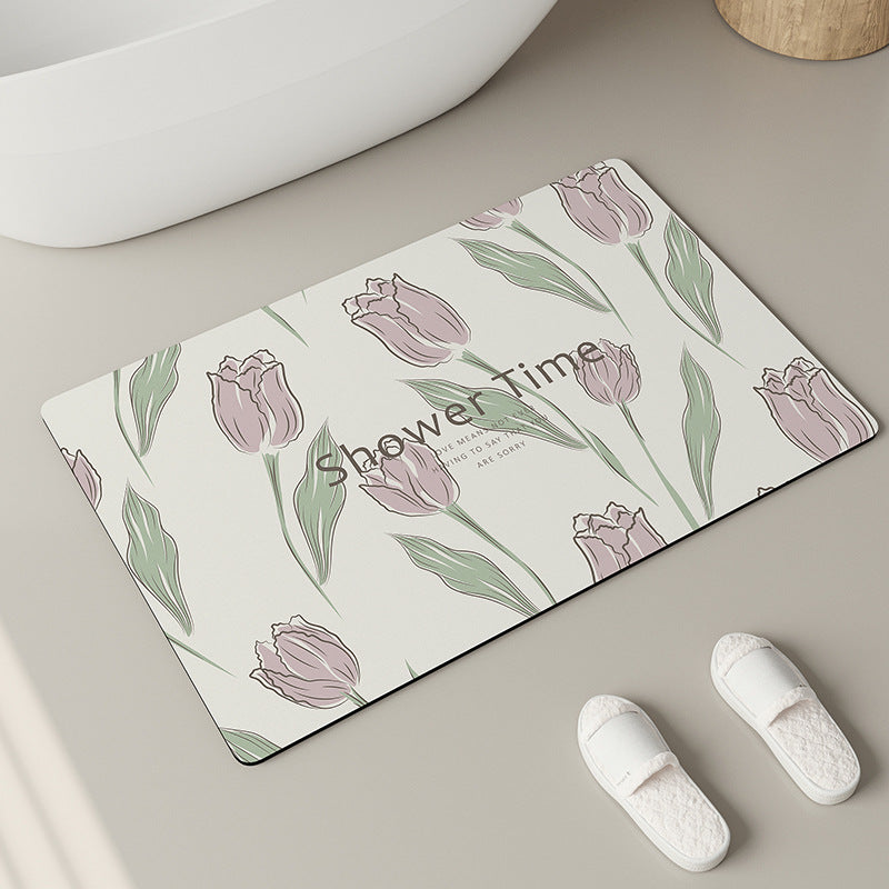 Siopsrl | Floral Design Shower Mat Siopsrl