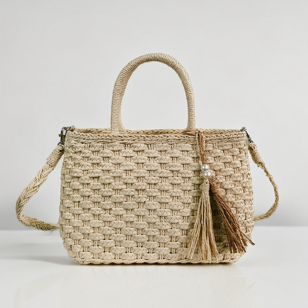 Siopsrl | Woven Handbag with Drawstring Siopsrl