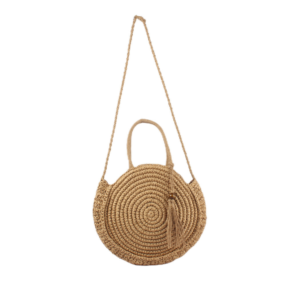 Siopsrl | Round basket bag with elegant tassel Siopsrl
