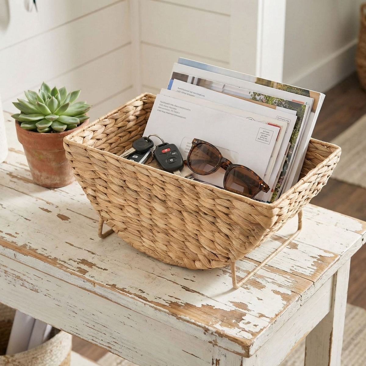 Decorative basket for storing blankets and magazines Siopsrl