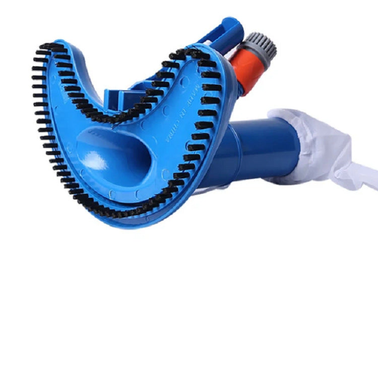 Siopsrl | Telescopic pool vacuum head with heavy duty scrubbing bristles and fine mesh debris collection bag Siopsrl