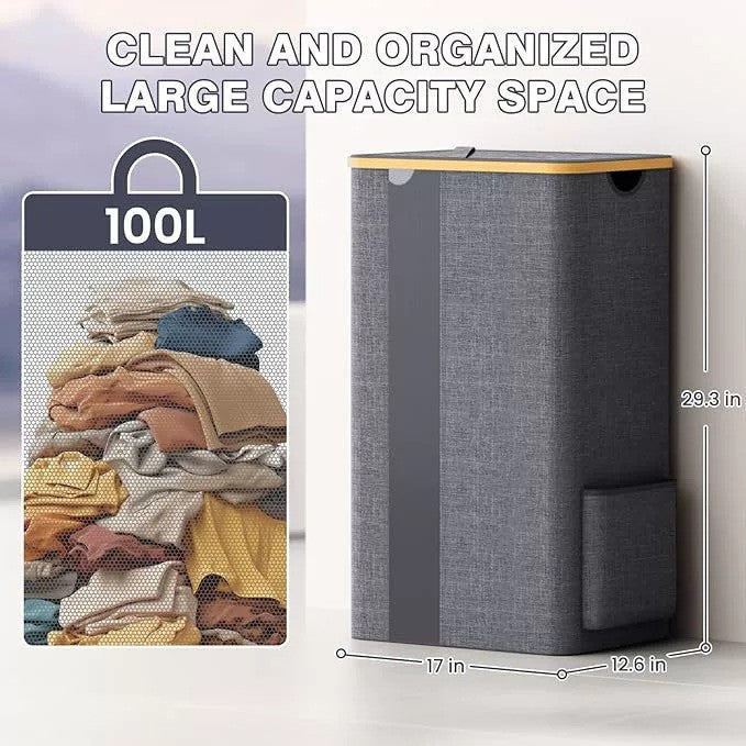 Practical laundry container with removable mesh bag Siopsrl