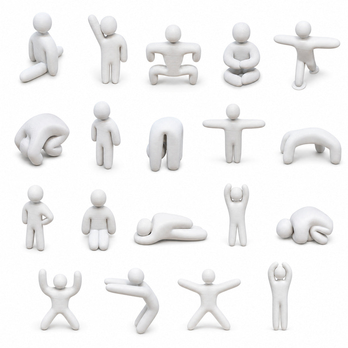 3D printed chameleon figurines
