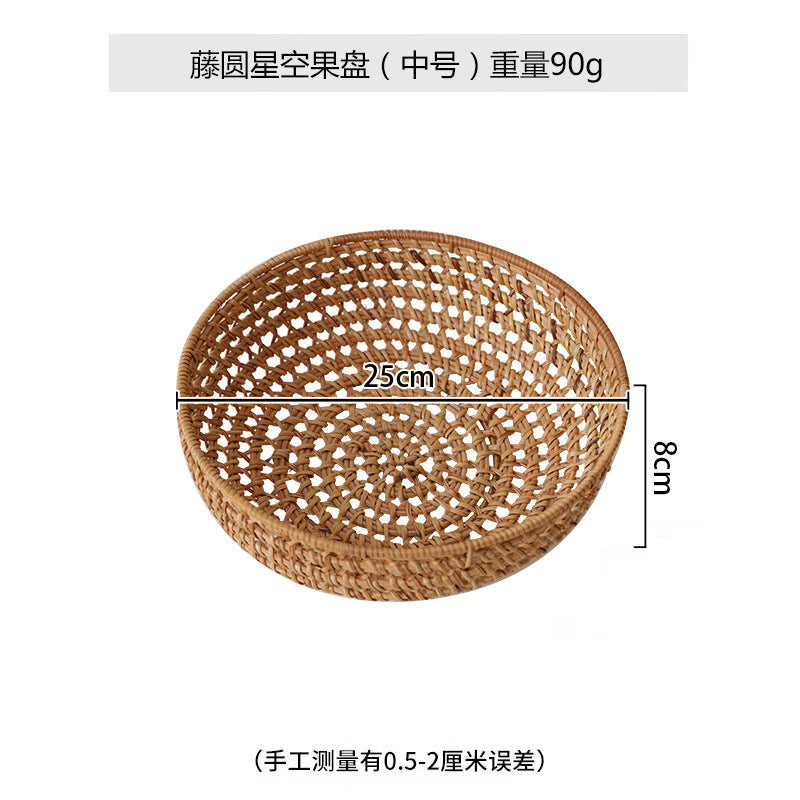 Ladies' round basket made of handwoven natural material Siopsrl