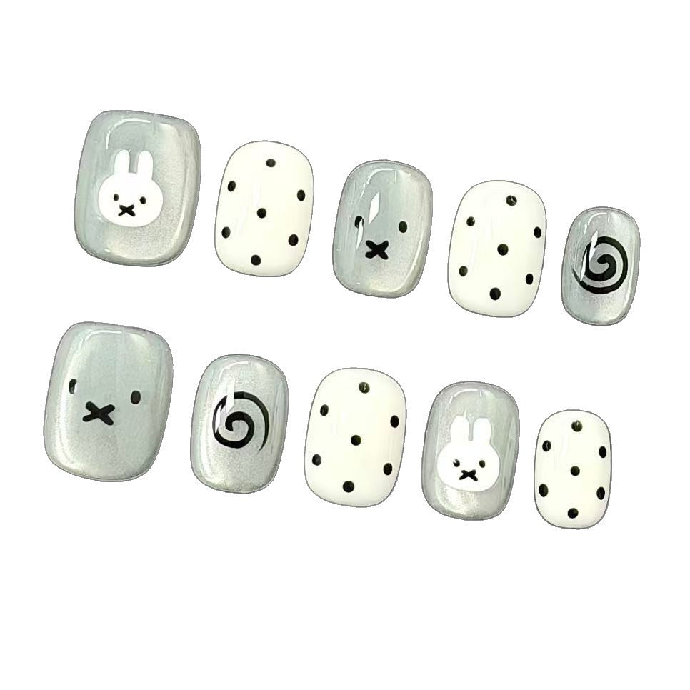 Siopsrl | Whimsical Bunny-Themed Press-On Nail Set Siopsrl