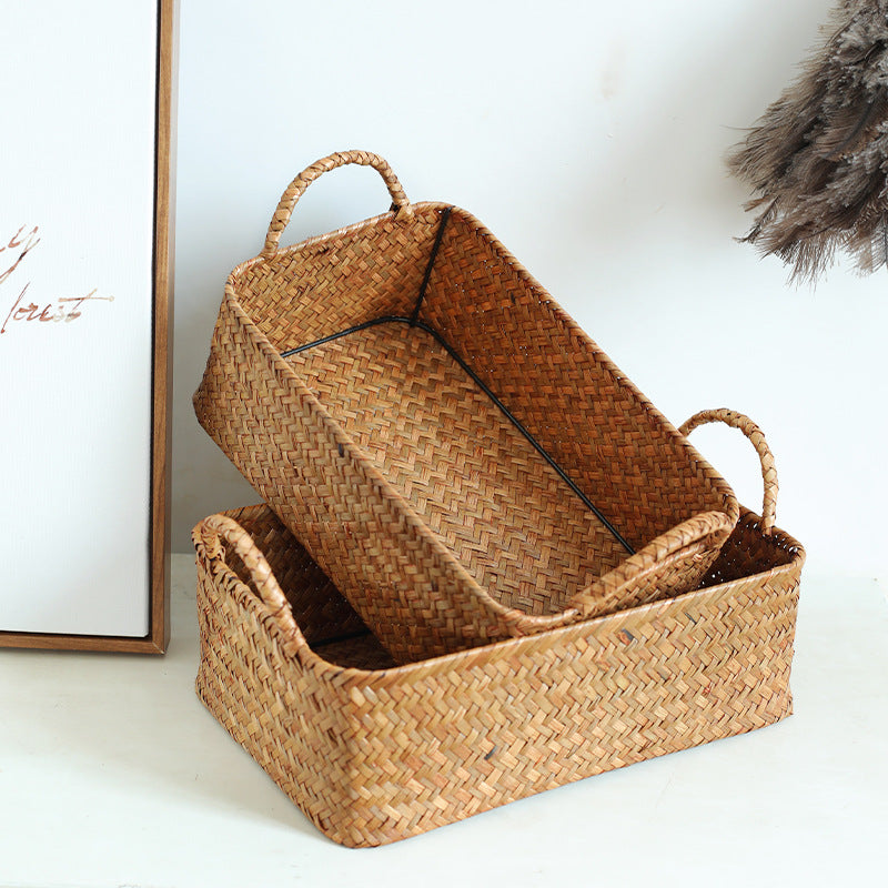 Handwoven Natural Storage Basket Siopsrl