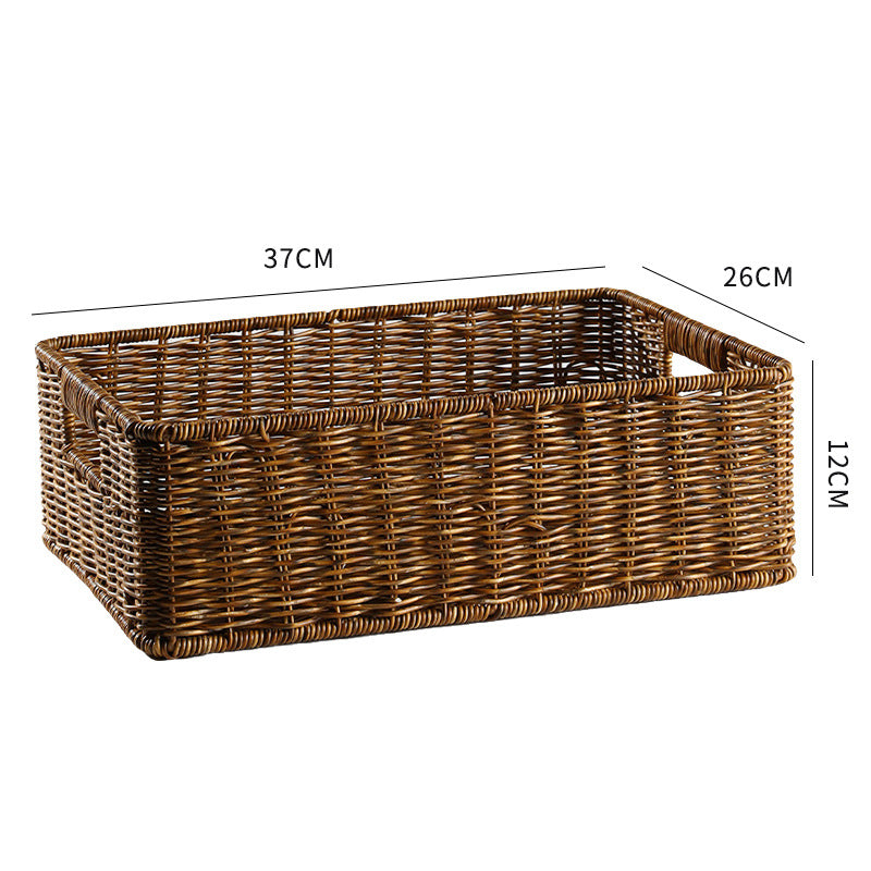 Handcrafted Large Rectangular Wicker Storage Basket Siopsrl