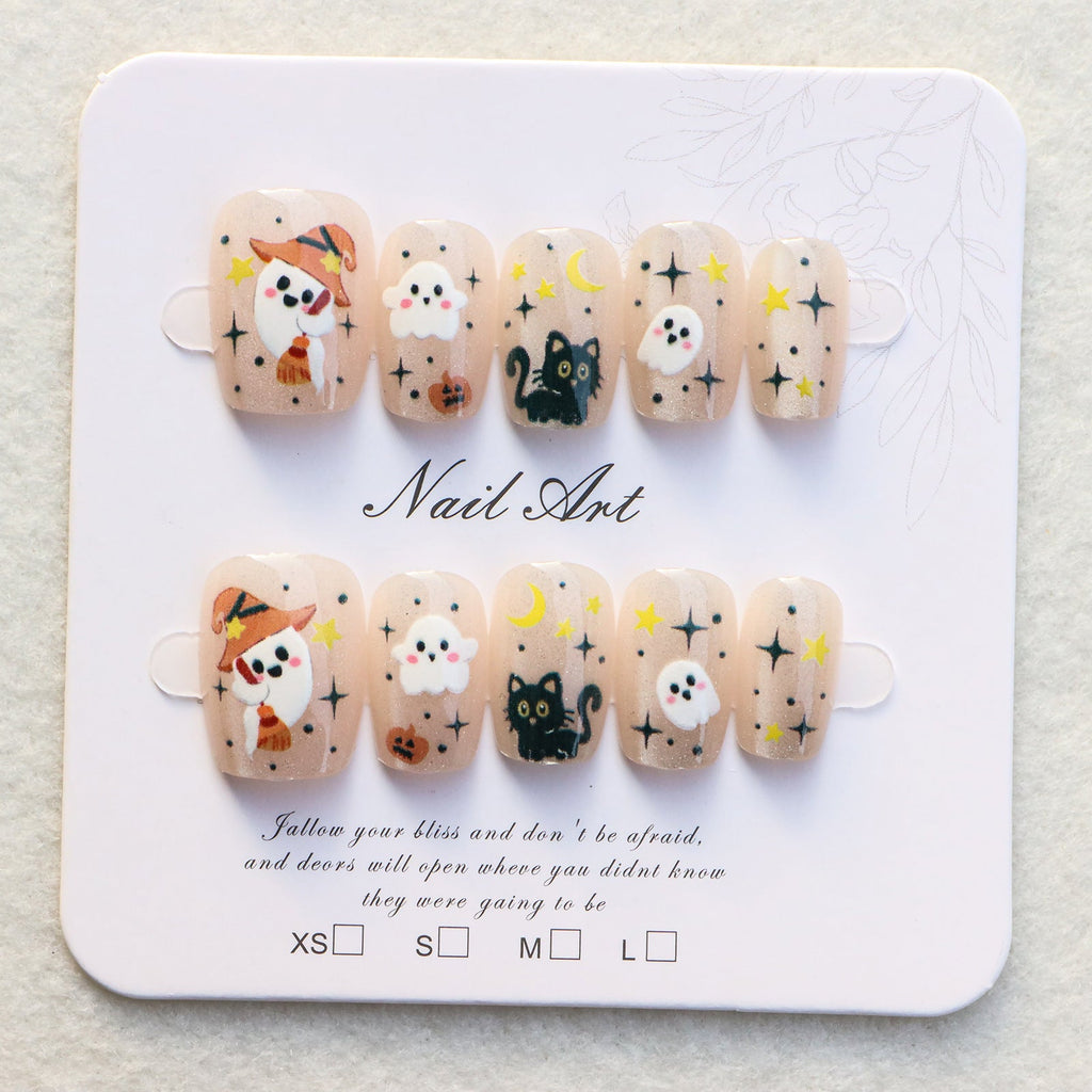 Halloween-Themed Press-On Nail Art Set Siopsrl
