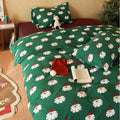 Children's bedding set with soft percale and cute Christmas sheep all-over print