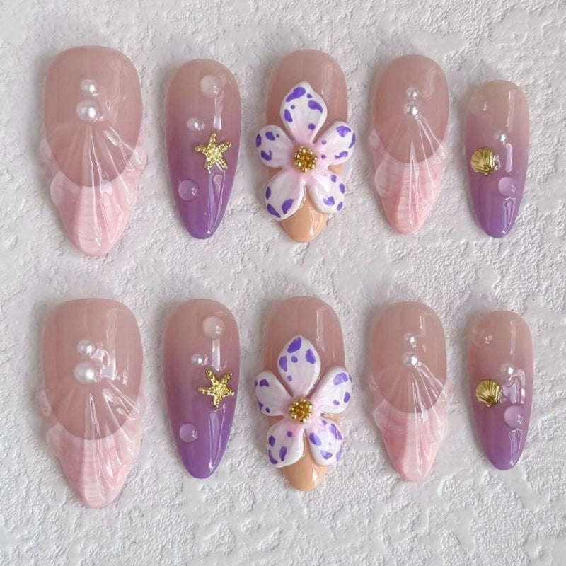 Siopsrl | Nature-Themed Artistic Press-On Nail Set Siopsrl