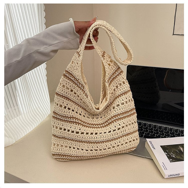 Siopsrl | Macrame Beach Bag with Modern Structural Details Siopsrl