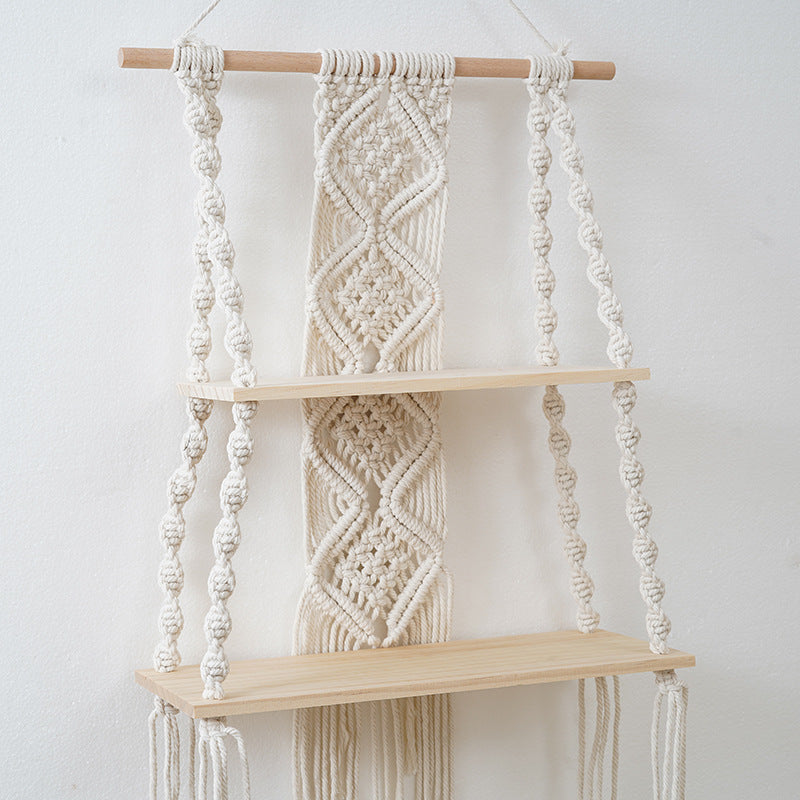 Macramé Floating Wall Shelf Organizer Siopsrl