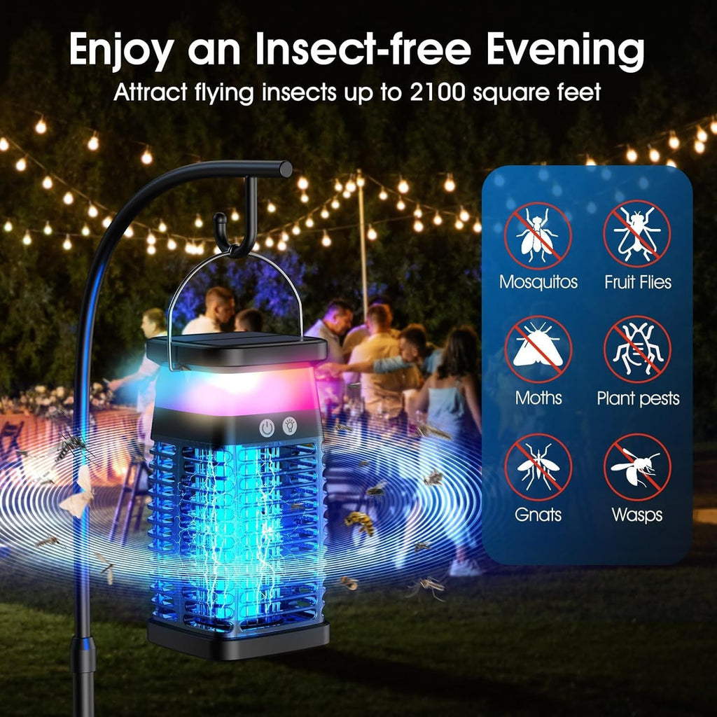 Siopsrl | Solar-Powered PIR Motion Sensor Mosquito Zapper Lamp Siopsrl