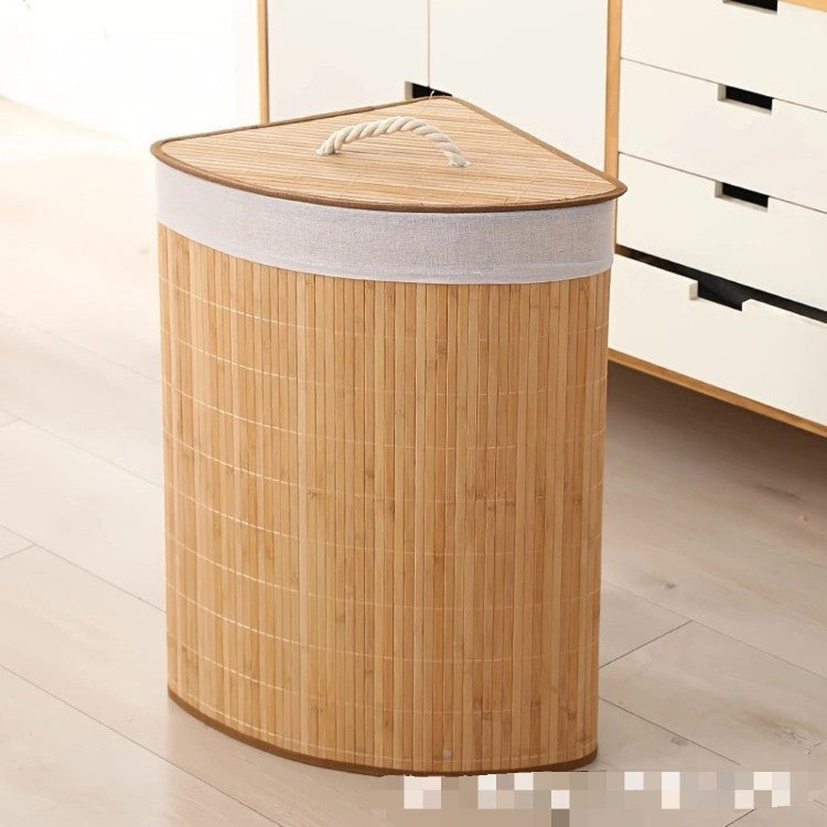 Storage basket with natural bamboo design Siopsrl