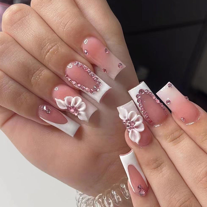 Siopsrl | Floral Embellished Press-On Nail Tips Siopsrl