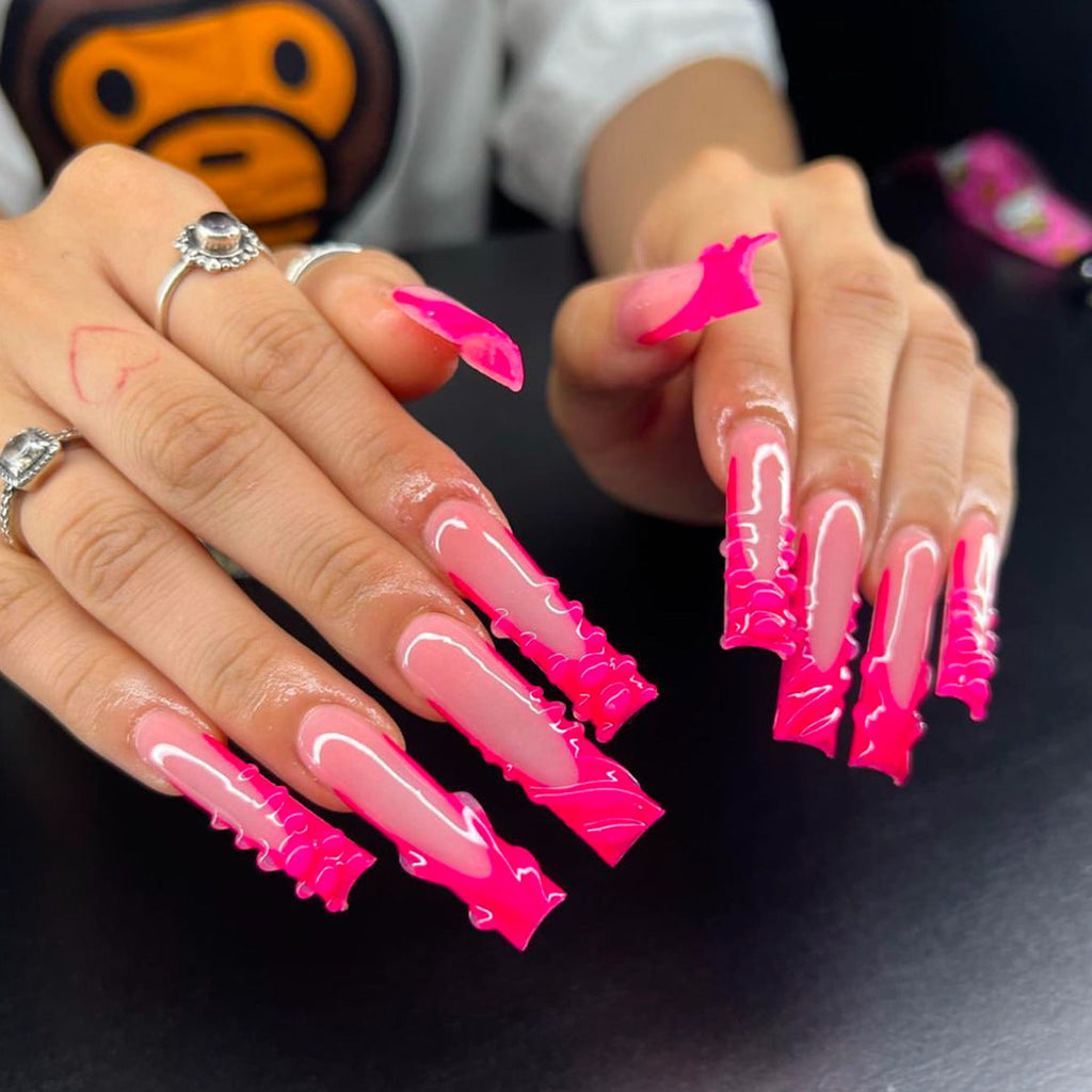 Siopsrl | Stylish Long Length Press-On Nails Siopsrl