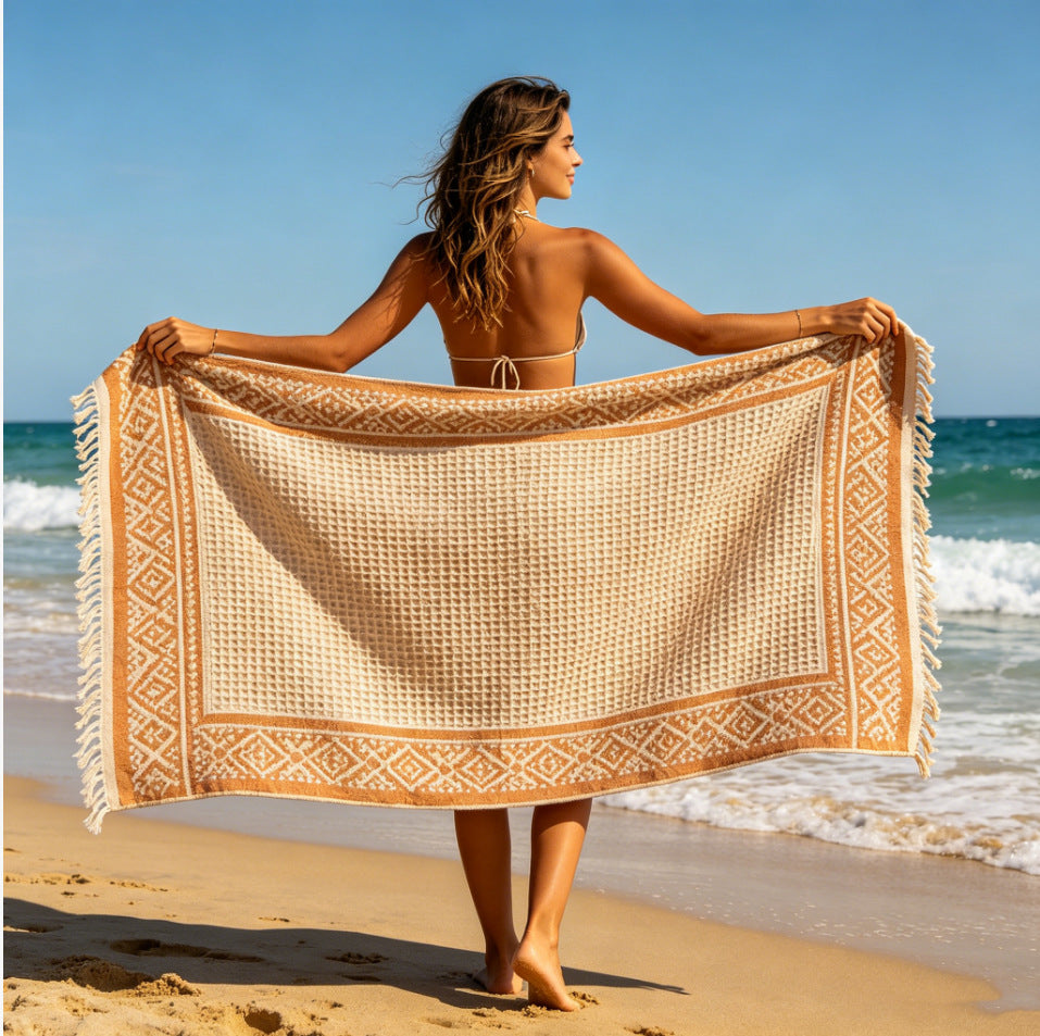 Siopsrl | Beach towel with floral motifs Siopsrl