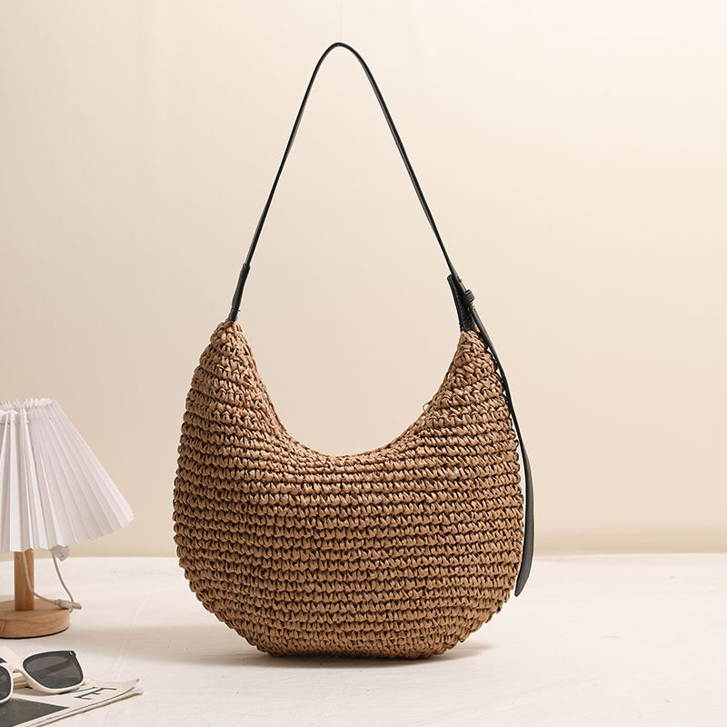 Siopsrl | Handmade Hobo Bag Made of Natural Raffia Material Siopsrl